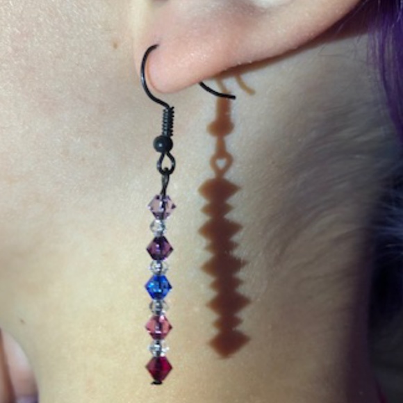 Rainbow Swarovski Crystals Bracelet/Earring Set - Picture 3 of 5